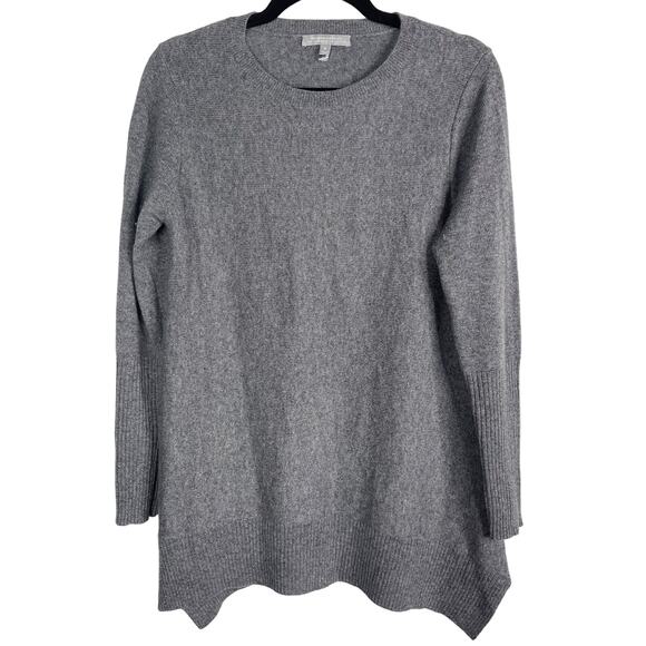 Neiman Marcus Womens Small Gray The Cashmere Collection Crew Neck Tunic Sweater - Picture 1 of 7